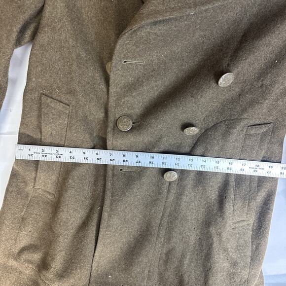 Original USA Army Wool Overcoat Military Worn during Korean War!!! Size 38S - Picture 12 of 12